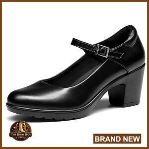 Women's Chunky Low Block Heel Mary Jane Pumps Comfortable Work Wedding Shoes